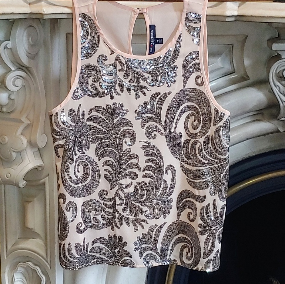 One ♥ Clothing Embellished Tank. NWOT